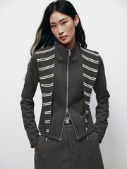 Women's Casual Sporty Slimming  Knit Sweatshirt Set
