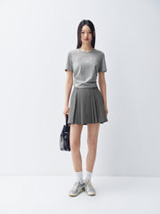 Women's High-Waist Pleated Mini Skirt