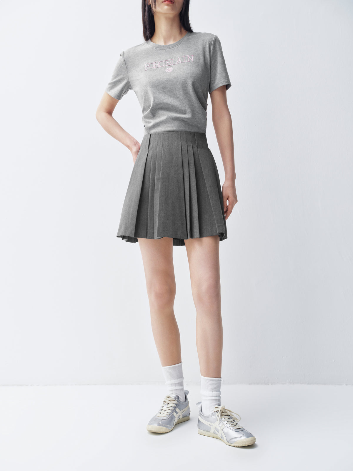 Women's High-Waist Pleated Mini Skirt