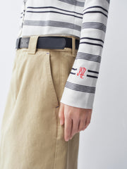 Women's Slim-Fit Striped Knit Cardigan  [Available only in China]