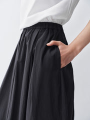 Women's Elastic Waist Bud Hem Skirt