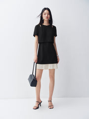 Women's Short Dress with Cutout Shoulders