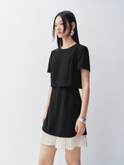 Women's Short Dress with Cutout Shoulders
