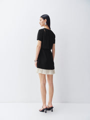 Women's Short Dress with Cutout Shoulders