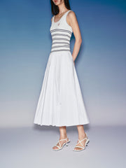 Women's Ruched A-Line Midi Skirt