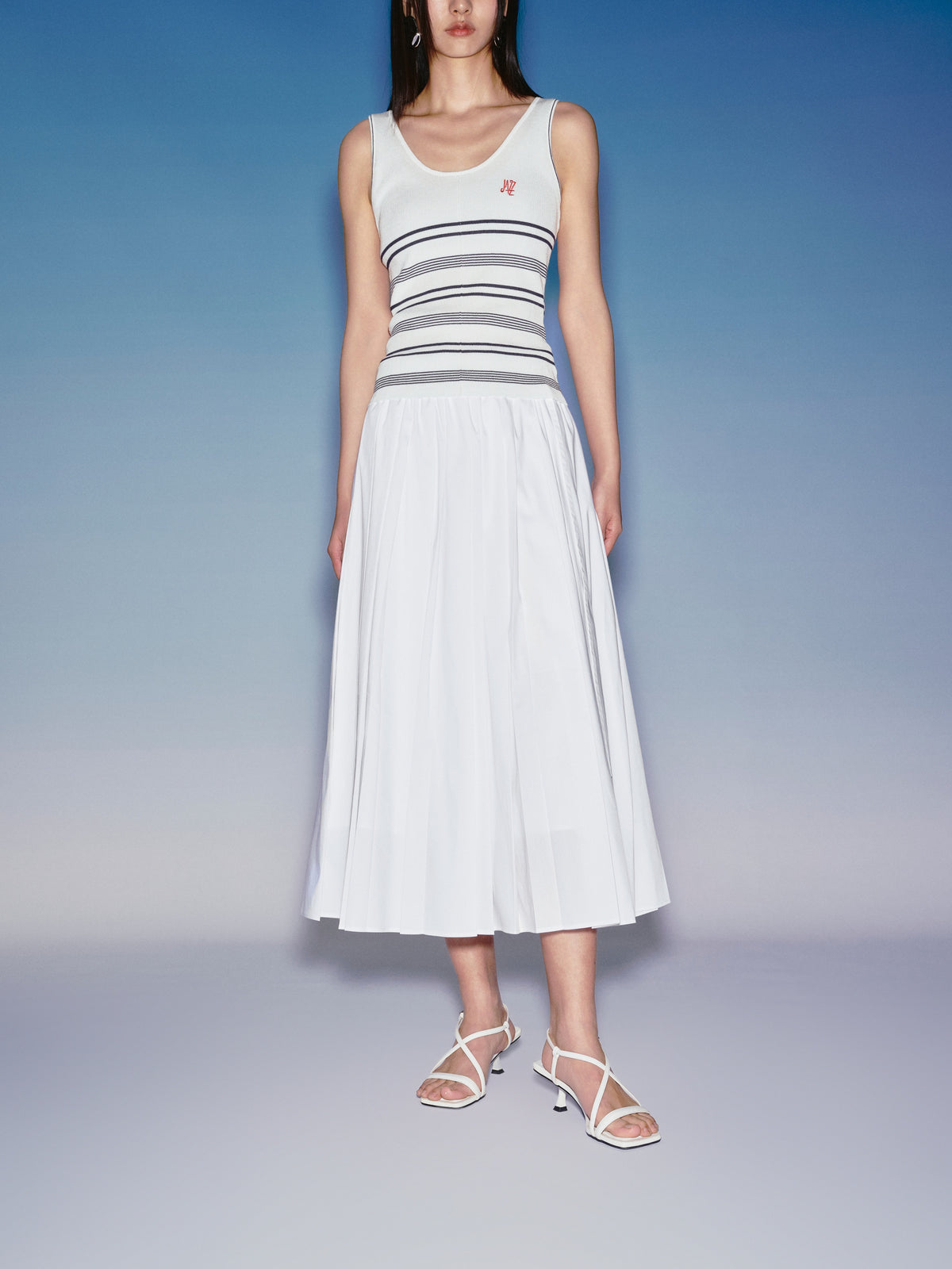 Women's Ruched A-Line Midi Skirt