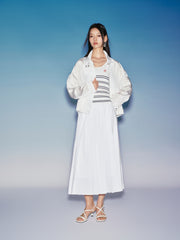 Women's Ruched A-Line Midi Skirt