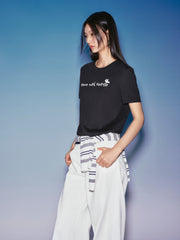 Women's Letter Embroidered T-Shirt  [Available only in China]