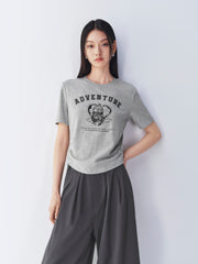Women's Slim-Fit Antibacterial Graphic T-Shirt