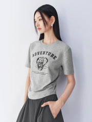 Women's Slim-Fit Antibacterial Graphic T-Shirt