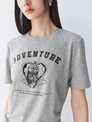 Women's Slim-Fit Antibacterial Graphic T-Shirt