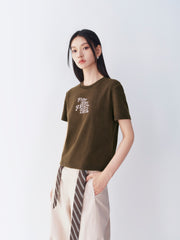 Women's 3D Foam Print Short Sleeve T-Shirt