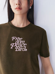 Women's 3D Foam Print Short Sleeve T-Shirt
