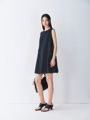 Women's Sleeveless A-Line Denim Dress