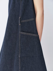 Women's Sleeveless A-Line Denim Dress