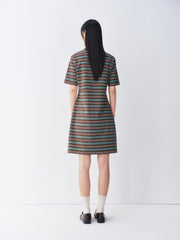 Women's Striped Polo Knit Dress