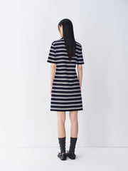 Women's Striped Polo Knit Dress