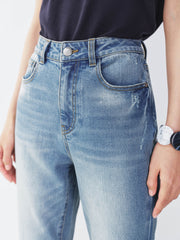 Women's Vintage Washed High-Waist Flared Pants