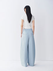 Women's Light Blue Loose Workwear Cargo Pants