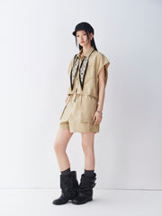 Women's Workwear Romper Casual Shorts