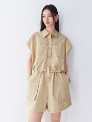 Women's Workwear Romper Casual Shorts