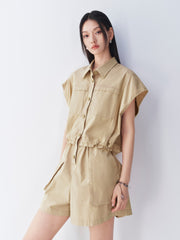 Women's Workwear Romper Casual Shorts