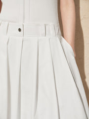 Women's Solid Paneled Knit Sleeveless Dress