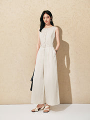 Women's wide-leg casual jumpsuit