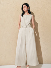 Women's wide-leg casual jumpsuit