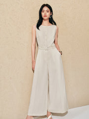 Women's wide-leg casual jumpsuit