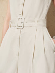 Women's wide-leg casual jumpsuit