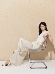 Women's wide-leg casual jumpsuit