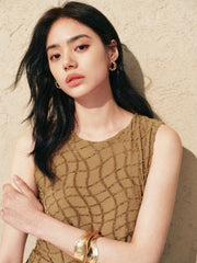 Women's Textured Sleeveless Dress