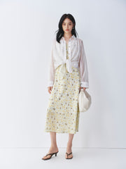 Women's Ruched Printed Slip Dress