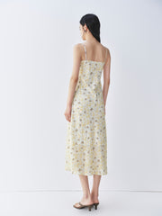 Women's Ruched Printed Slip Dress