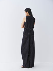 Women's Old Money Style V-Neck Linen Vest