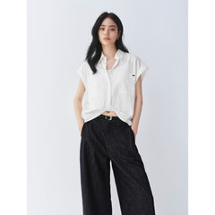 Women's Irregular Twist Batwing Sleeve Shirt