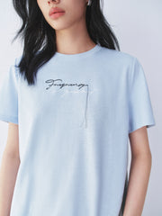 Women's Embroidered Letter Short-Sleeve T-Shirt