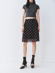 Women's Polka-Dot Chiffon Skirt