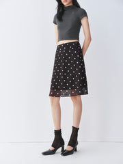 Women's Polka-Dot Chiffon Skirt