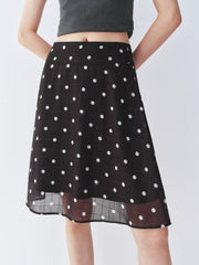 Women's Polka-Dot Chiffon Skirt