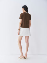 Women's Slim-Fit Letter Graphic T-Shirt with Contrast Trim