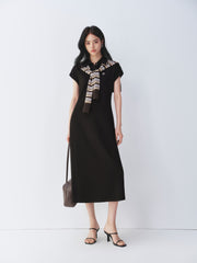 Women's Dress with Detachable Shawl