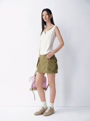 Women's Casual Color-block Fake Two-piece  Vest