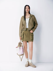 Women Casual Thin Hooded Coat