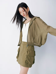 Women Casual Thin Hooded Coat