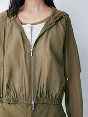 Women Casual Thin Hooded Coat