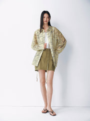 Women Casual A-line Cargo Mini Skirt