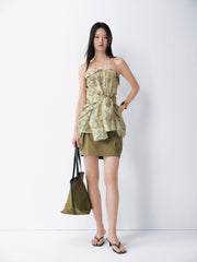 Women Casual A-line Cargo Mini Skirt