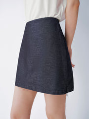 Women's Casual Lyocell High-Waist A-Line Short Skirt